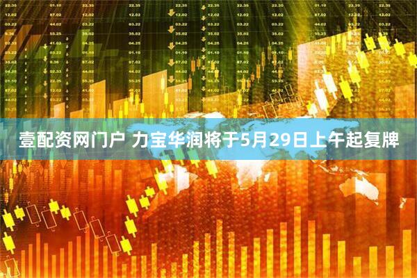 壹配资网门户 力宝华润将于5月29日上午起复牌
